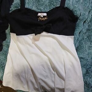 Rosegal Black and White Camisole Top